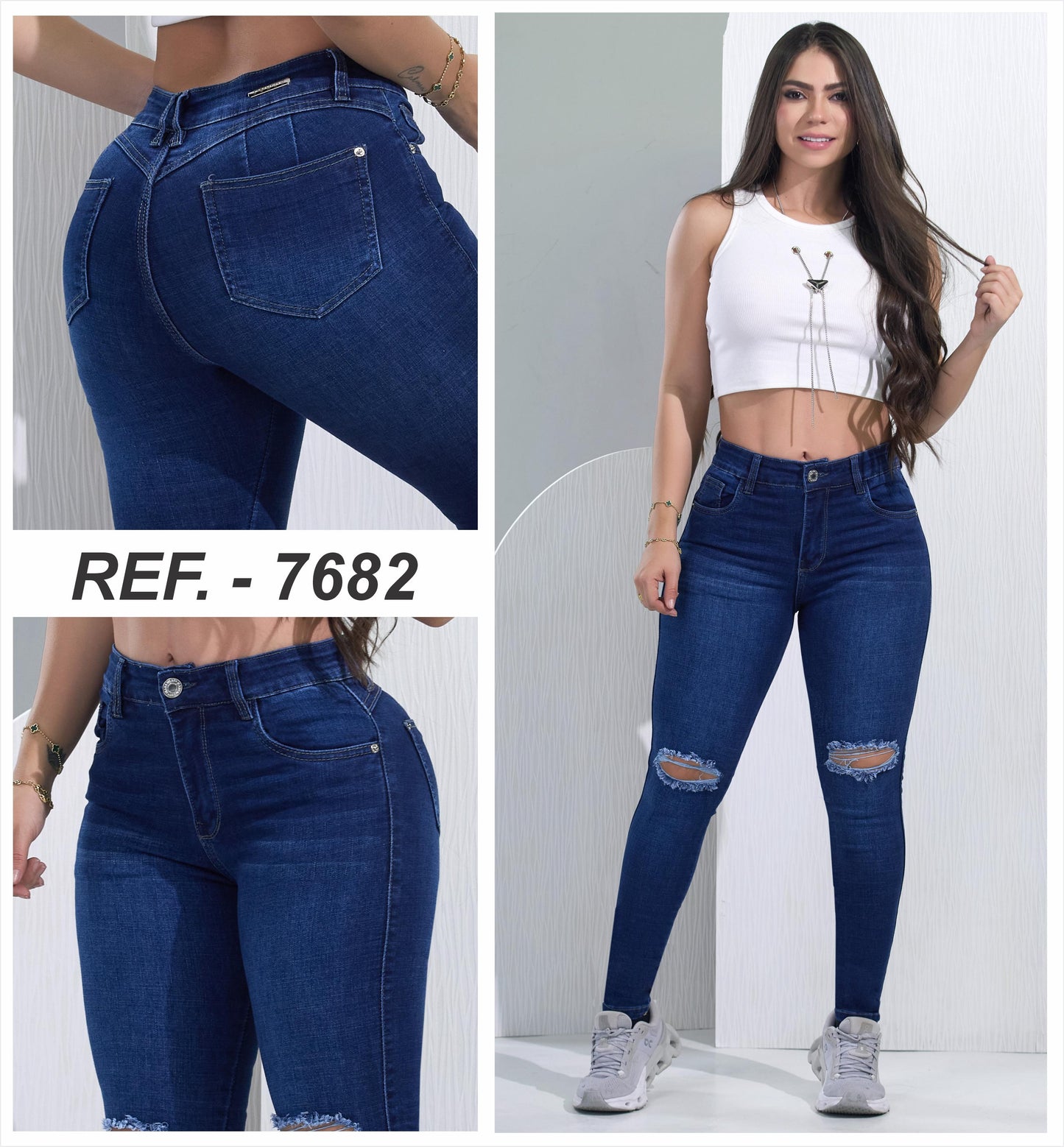 JEAN SKINNY TIRO ALTO 7682