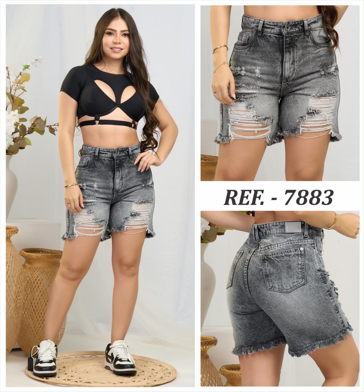 SHORT BICICLETERO GRIS HUMO 7883
