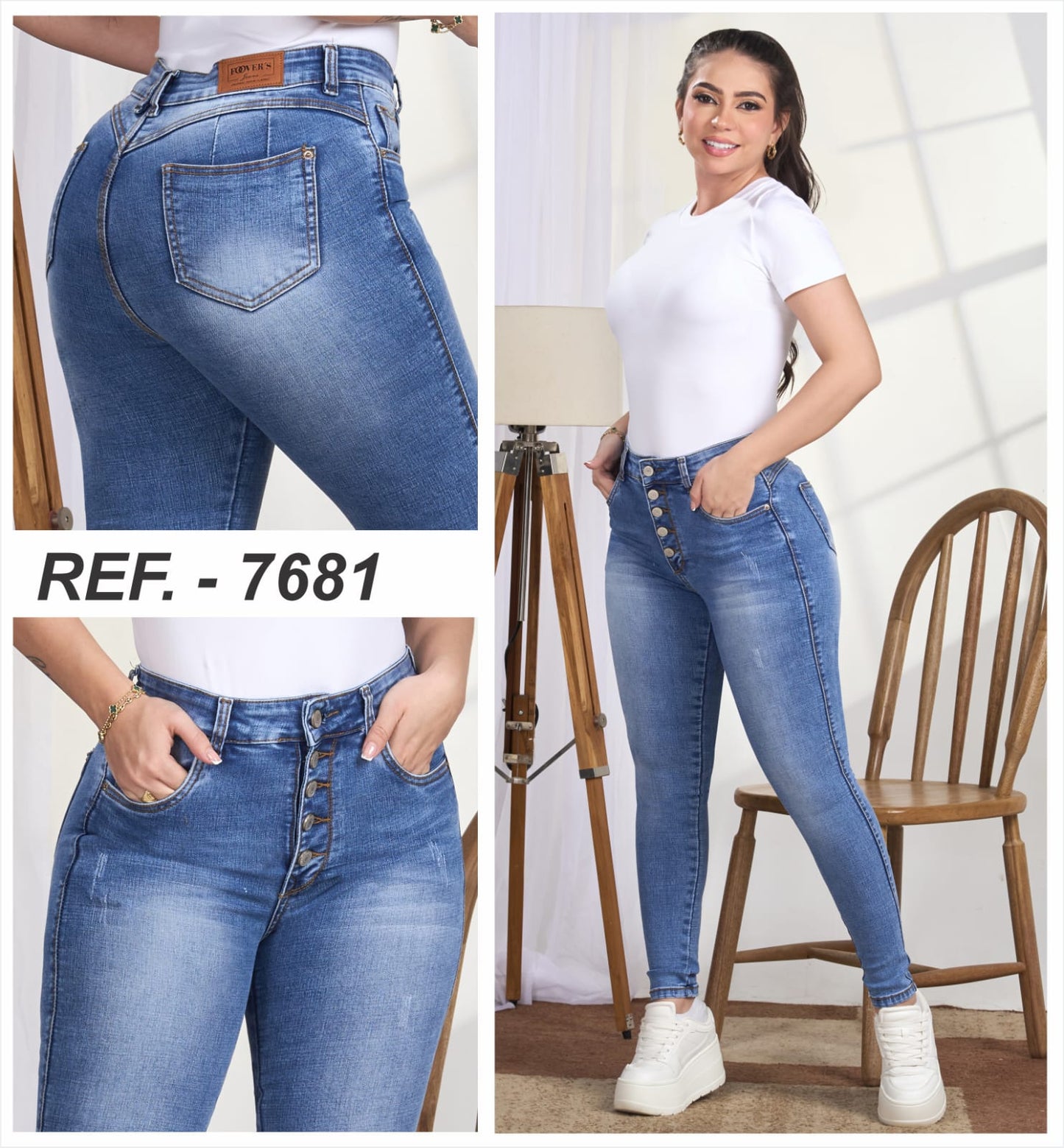 JEAN SKINNY TIRO ALTO TONO MEDIO 7681