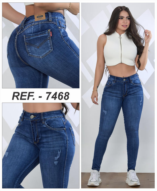 JEANS SKINNY TIRO ALTO 7468