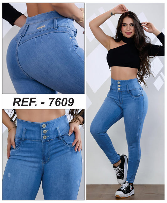 JEAN 3 BOTONES CLARO  7609