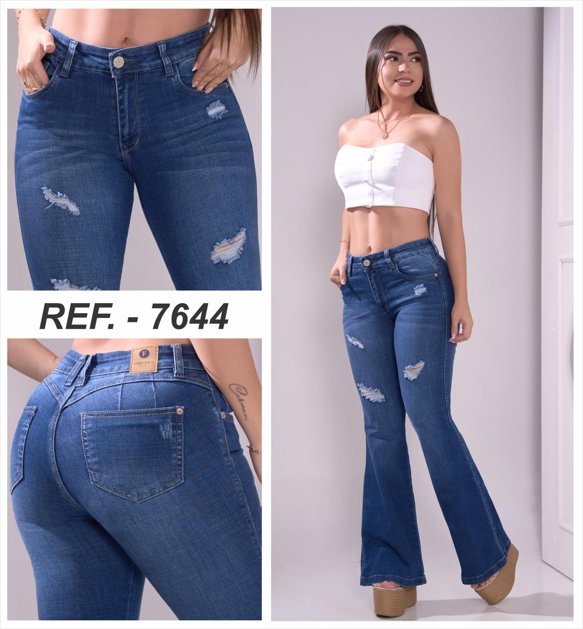 JEANS BOTA CAMPANA  TONO MEDIO 7644