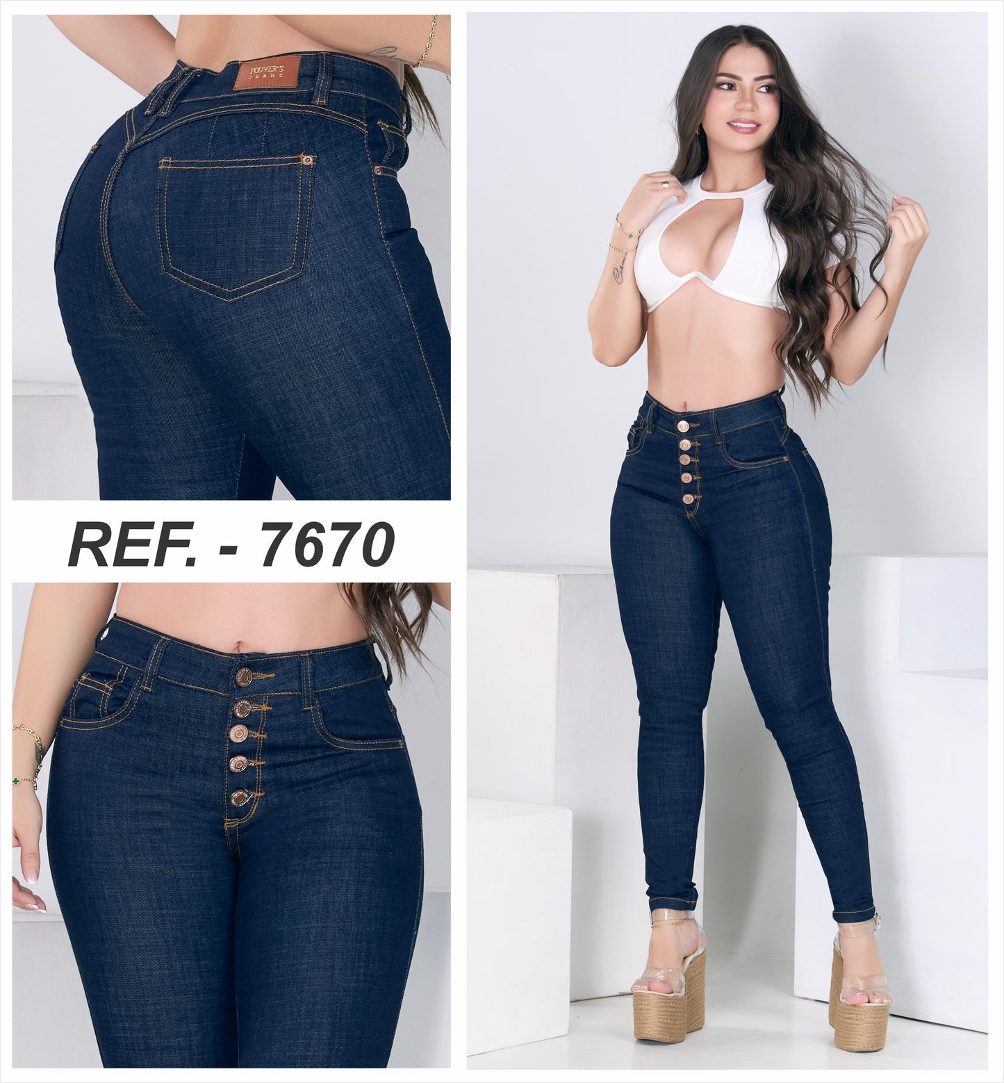 JEANS SKINNY  CLASICO  5 BOTONES 7670
