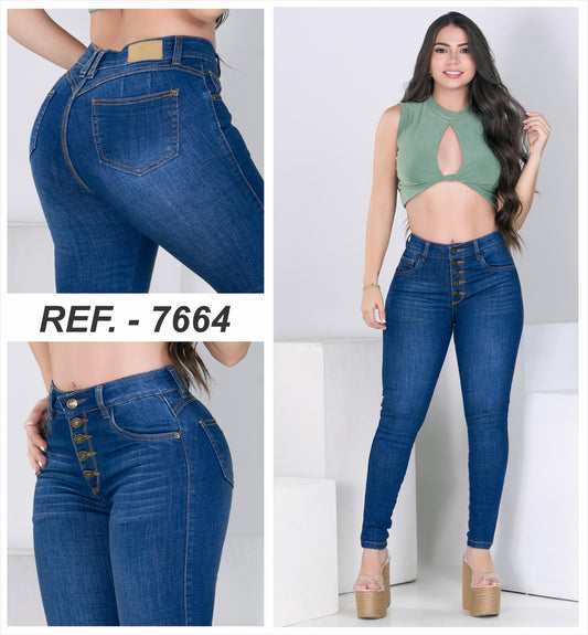 JEAN SKINNY TIRO ALTO  COLOR   DIRTY 7664