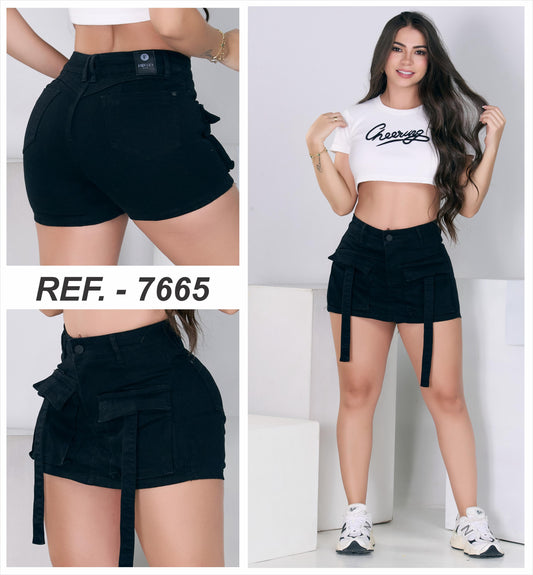 FALDA SHORT NEGRA 7665