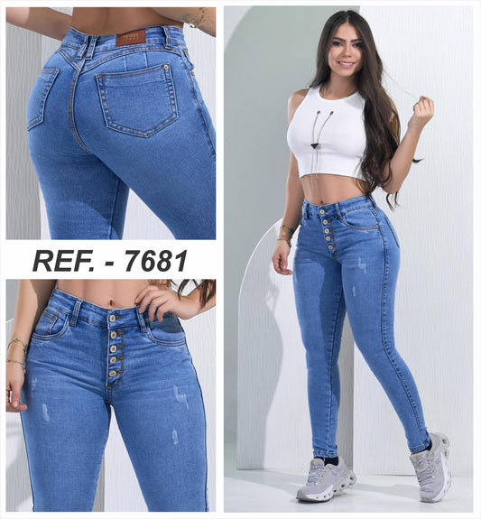 JEAN SKINNY TIRO ALTO  TONO MEDIO 7681