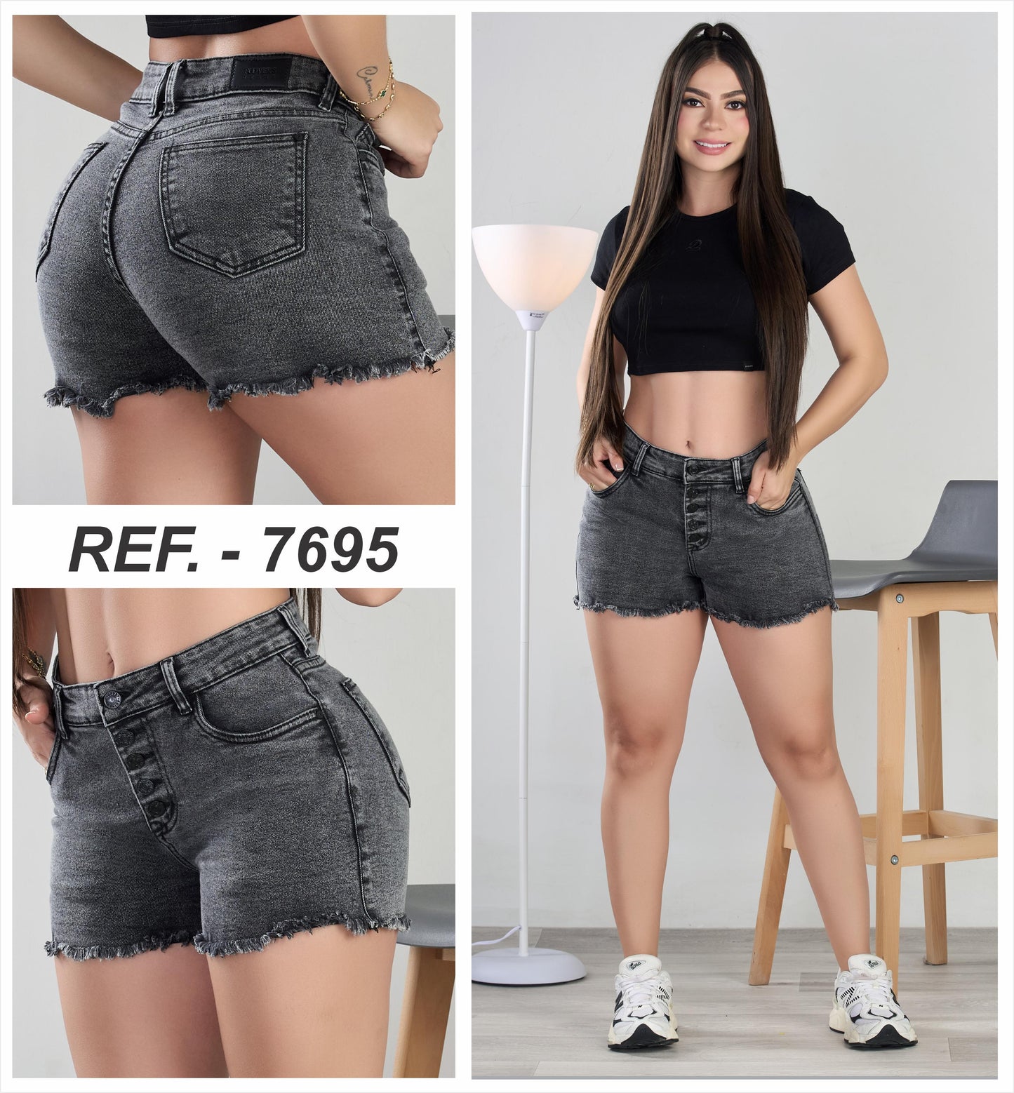 SHORT  TIRO  GRIS HUMO 7695