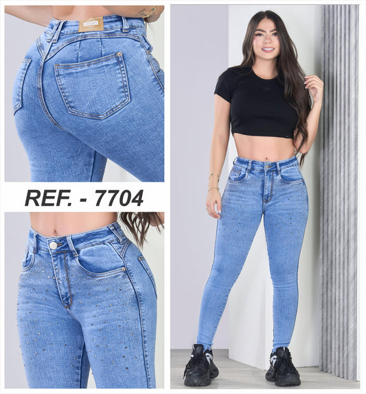 JEANS SKINNY  CON BRILLOS 7704