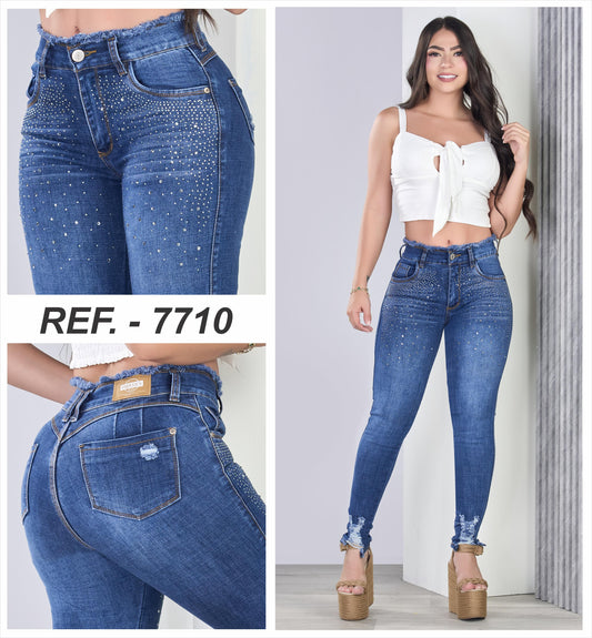 JEANS SKINNY BRILLOS 7710