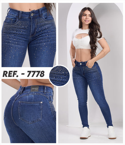 JEANS SKINNY BRILLOS 7778