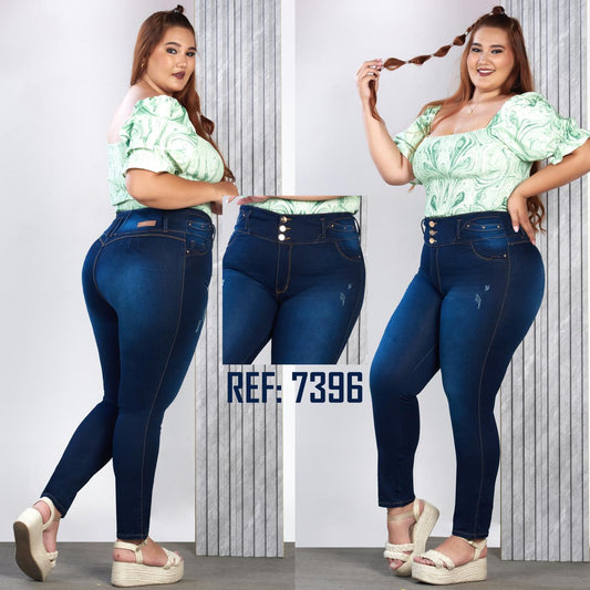 PLUS  SIZE PRETINA ANCHA BOTONES 7396