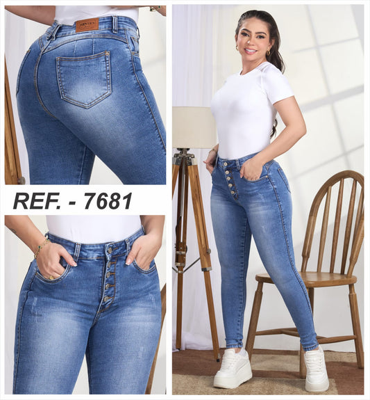 JEAN SKINNY TIRO ALTO  TONO MEDIO 7681